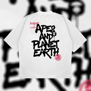 A Bathing Ape Moonface Boxy Fit Oversize Unisex Tshirt – Baskılı Tişört |