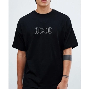 Acdc Back In Black Oversize Tişört
