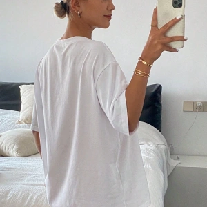 Adrift DAZY Kadın Düz Renk Yuvarlak Yaka Bol Kesim Uzun Kısa Kollu Tişört Yaz