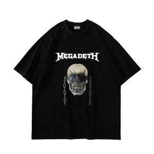 Adrift Megadeth Baskılı Beyaz Unisex Oversize