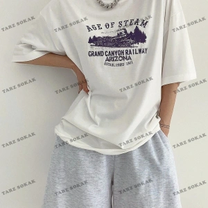 AGEO OF STEAM Baskılı Oversize Kalıp Unisex T-shirt