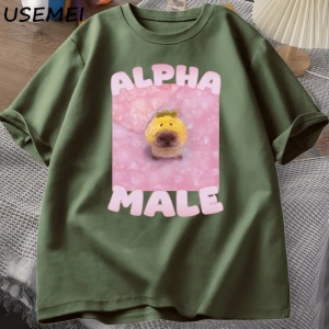 Alfa erkek komik kedi Meme T-shirt kadın ve erkekler Goofy Shirt Terkek % tasarımcı k 3061