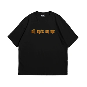 All Eyez On Me Baskılı Oversize Unisex Beyaz