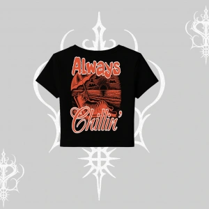 Always Chillin Kedi Arka Baskılı Babby Tee Tshirt