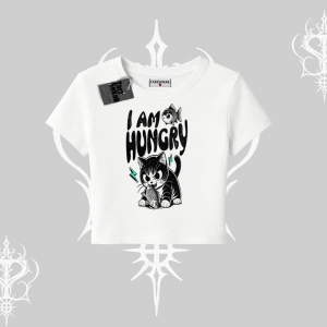 Am Hungry Kedi Baskılı Babby Tee Tshirt