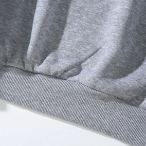 American Flag & Letter Graphic Lined Sweatshirt Gri