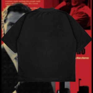 American Psycho Baskılı Oversize Unisex Pamuklu Nefes Alan Kalın Kumaşlı