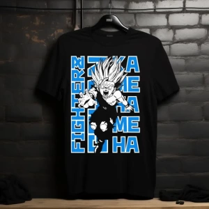 Anime Desenli Unisex Bay Bayan Tişört  Dragon Ball Z erkek Goku Kamehameha