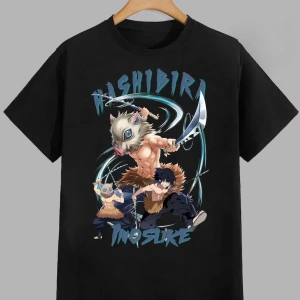 Anime Desenli Unisex Bay Bayan Tişört   Hashibira Inosuke iblis avcısı