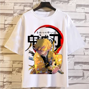 Anime Desenli Unisex Bay Bayan Tişört  iblis avcısı
