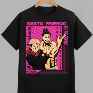 Anime Desenli Unisex Bay Bayan Tişört Jujutsu Hattı