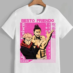 Anime Desenli Unisex Bay Bayan Tişört Jujutsu Hattı
