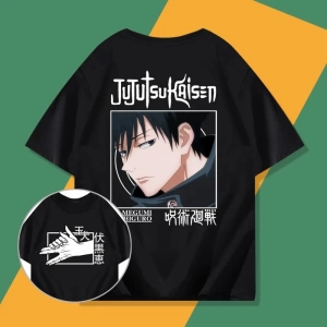 Anime Desenli Unisex Bay Bayan Tişört  Jujutsu Hattı Fushiguro Megumi ‌