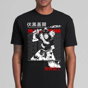 Anime Desenli Unisex Bay Bayan Tişört  Jujutsu Hattı Fushiguro Megumi ‌