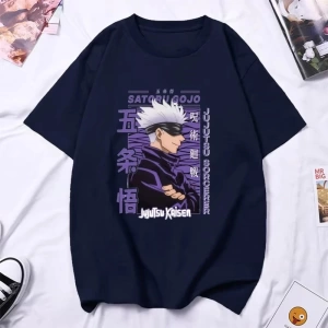 Anime Desenli Unisex Bay Bayan Tişört  Jujutsu hattı Gojo Satoru