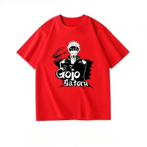 Anime Desenli Unisex Bay Bayan Tişört  Jujutsu hattı Gojo Satoru