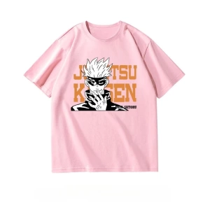 Anime Desenli Unisex Bay Bayan Tişört  Jujutsu hattı Gojo Satoru