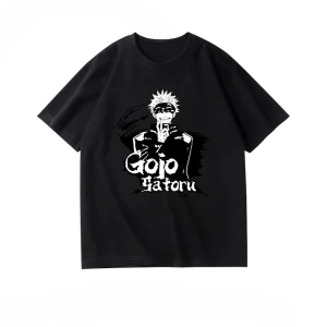 Anime Desenli Unisex Bay Bayan Tişört  Jujutsu hattı Gojo Satoru