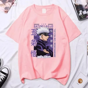 Anime Desenli Unisex Bay Bayan Tişört  Jujutsu hattı Gojo Satoru