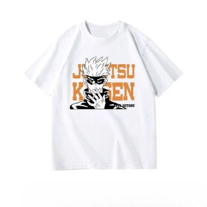 Anime Desenli Unisex Bay Bayan Tişört  Jujutsu hattı Gojo Satoru