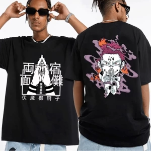 Anime Desenli Unisex Bay Bayan Tişört  Jujutsu hattı ‌  Satoru Ryomen Sukuna