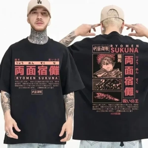 Anime Desenli Unisex Bay Bayan Tişört  Jujutsu Kaisen Gojo Satoru
