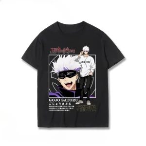 Anime Desenli Unisex Bay Bayan Tişört  Jujutsu Kaisen Gojo Satoru