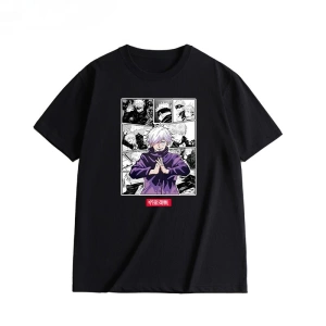 Anime Desenli Unisex Bay Bayan Tişört  Jujutsu Kaisen Gojo Satoru