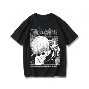 Anime Desenli Unisex Bay Bayan Tişört  Jujutsu Kaisen Gojo Satoru