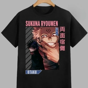 Anime Desenli Unisex Bay Bayan Tişört  Jujutsu Kaisen Gojo Satoru