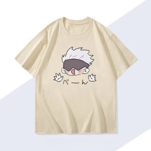 Anime Desenli Unisex Bay Bayan Tişört  Jujutsu Kaisen Gojo Satoru
