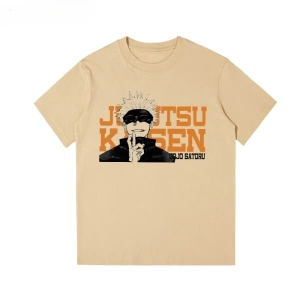 Anime Desenli Unisex Bay Bayan Tişört  Jujutsu Kaisen Gojo Satoru