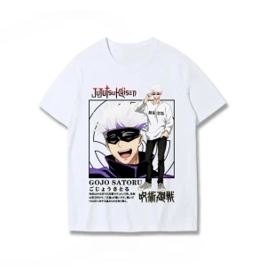 Anime Desenli Unisex Bay Bayan Tişört  Jujutsu Kaisen Gojo Satoru