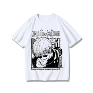 Anime Desenli Unisex Bay Bayan Tişört  Jujutsu Kaisen Gojo Satoru