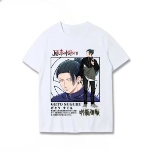 Anime Desenli Unisex Bay Bayan Tişört  Jujutsu Kaisen Gojo Satoru