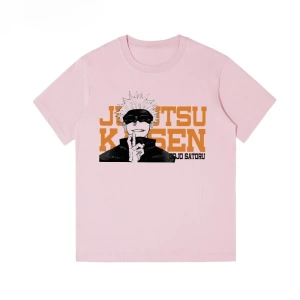 Anime Desenli Unisex Bay Bayan Tişört  Jujutsu Kaisen Gojo Satoru