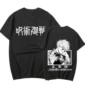 Anime Desenli Unisex Bay Bayan Tişört  Jujutsu Kaisen Gojo Satoru