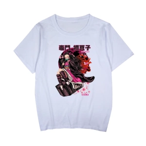 Anime Desenli Unisex Bay Bayan Tişört  Kamado Nezuko Demon Slayer