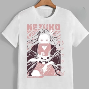 Anime Desenli Unisex Bay Bayan Tişört  Kamado Nezuko iblis avcısı