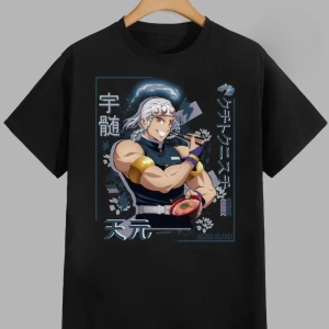 Anime Desenli Unisex Bay Bayan Tişört  Kamado Tanjiro ‌ Iblis avcısı