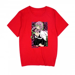 Anime Desenli Unisex Bay Bayan Tişört  Kanroji Mitsuri iblis avcısı