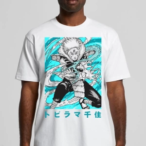 Anime Desenli Unisex Bay Bayan Tişört  Naruto Tobirama Senju