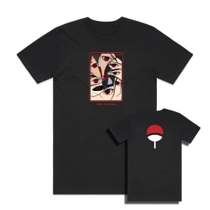 Anime Desenli Unisex Bay Bayan Tişört  Naruto Uchiha