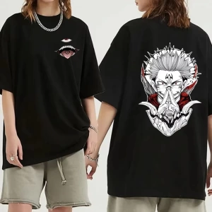 Anime Desenli Unisex Bay Bayan Tişört  Ryomen Sukuna
