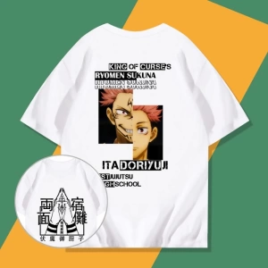 Anime Desenli Unisex Bay Bayan Tişört Ryomen Sukuna ‌ Jujutsu hattı ‌ Gojo Satoru