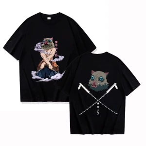 Anime Desenli Unisex Bay Bayan Tişört  Sıcak Anime Hashibira Inosuke
