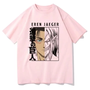 Anime Desenli Unisex Bay Bayan Tişört  Titan