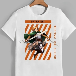 Anime Desenli Unisex Bay Bayan Tişört  Titanlar Anime