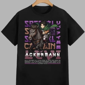 Anime Desenli Unisex Bay Bayan Tişört  Titanlar Anime