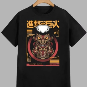Anime Desenli Unisex Bay Bayan Tişört  Titanlar Anime